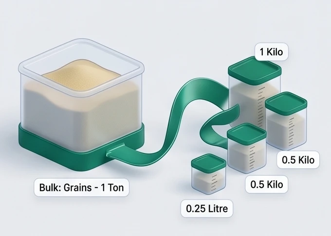 Sell in bulk or fractional quantities